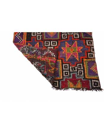 Small Vintage Colorful Ebroidered Kilim - 2`5″ x 3`5″