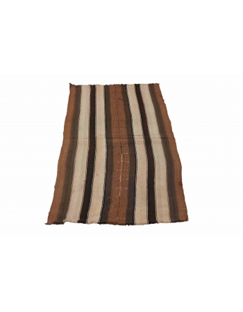 Brown Striped Vintage Kilim Runner - 2`7″ x 6`3″