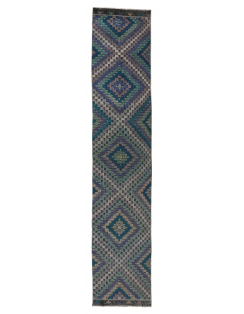 Embroidered Vintage Kilim Runner - 2`6″ x 14`1″