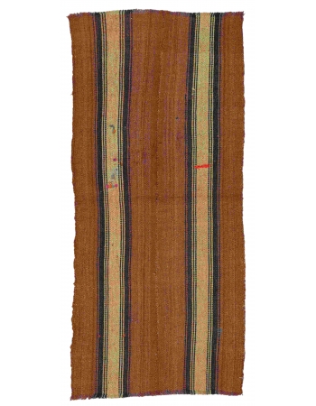 Brown Vintage Turkish Kilim Rug - 2`7″ x 5`9″