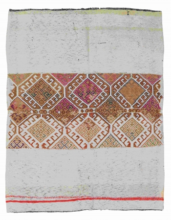 Decorative Vintage Turkish Kilim Rug - 4`7″ x 5`7″