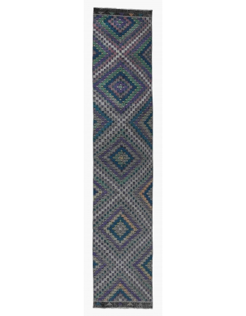 Embroidered Vintage Kilim Runner - 2`6″ x 14`1″