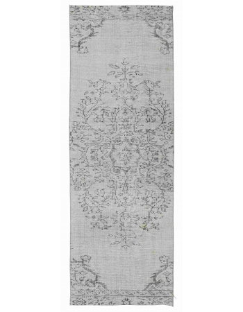 Green Overdyed Vintage Runner - 2`6″ x 7`7″