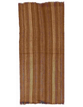 Vintage Brown Modern Kilim Runner - 2`5″ x 5`8″