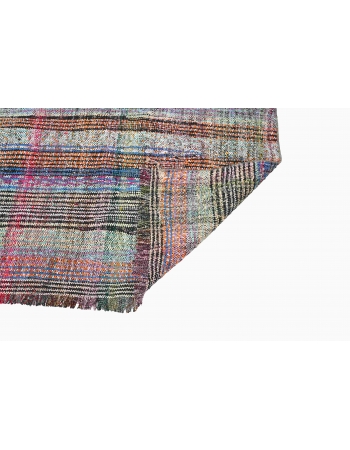 Vintage Small Turkish Rag Rug - 3`4″ x 4`5″