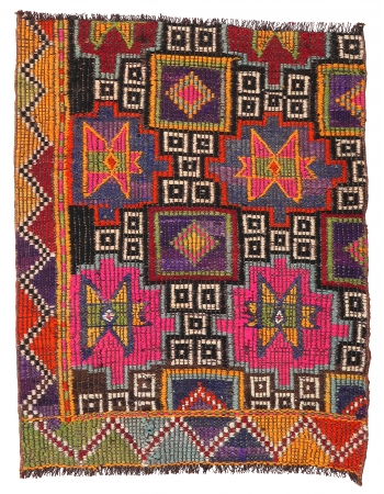 Small Ebroidered Vintage Kilim Rug - 2`7″ x 3`7″