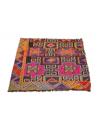 Small Ebroidered Vintage Kilim Rug - 2`7″ x 3`7″