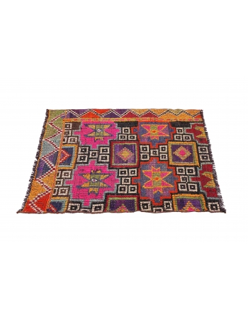Small Ebroidered Vintage Kilim Rug - 2`7″ x 3`7″