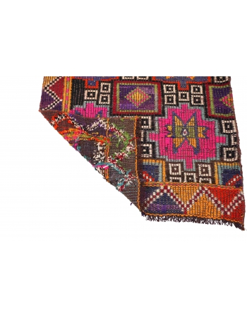Small Ebroidered Vintage Kilim Rug - 2`7″ x 3`7″
