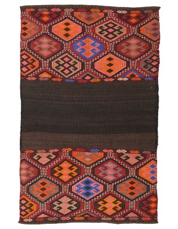 Decorative Vintage Turkish Kilim Rug - 3`5″ x 5`5″