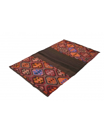 Decorative Vintage Turkish Kilim Rug - 3`5″ x 5`5″