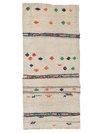 Vintage Decorative Small Kilim Rug - 2`0″ x 4`3″