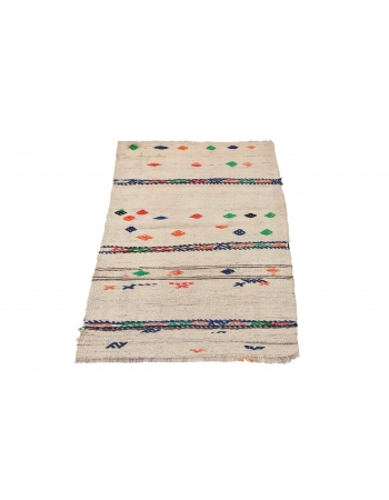 Vintage Decorative Small Kilim Rug - 2`0″ x 4`3″