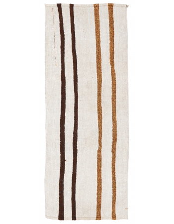 Small Striped Vintage Hemp Kilim Rug - 1`9″ x 4`9″