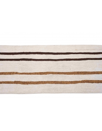 Small Striped Vintage Hemp Kilim Rug - 1`9″ x 4`9″