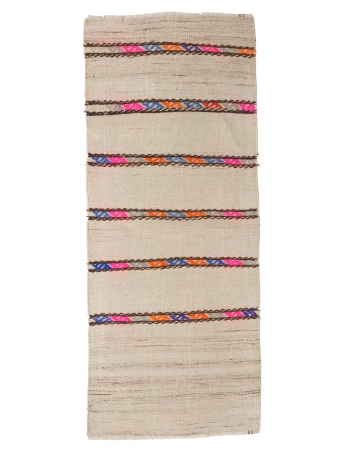 Small Vintage Decorative Kilim Rug - 2`0″ x 4`10″