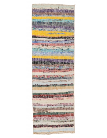 Vintage Decorative Small Rag Rug - 1`6″ x 4`7″
