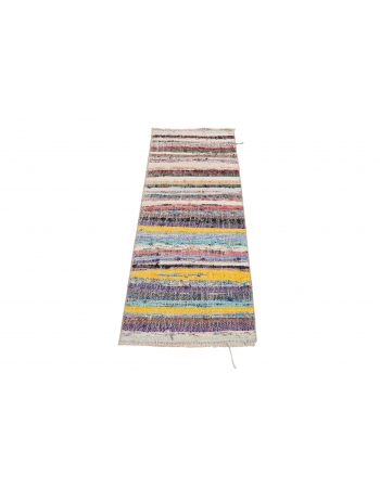 Vintage Decorative Small Rag Rug - 1`6″ x 4`7″