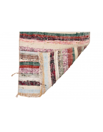 Vintage Decorative Small Rag Rug - 1`6″ x 4`7″
