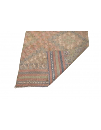 Faded Vintage Embroidered Kilim Rug - 2`3″ x 3`11″