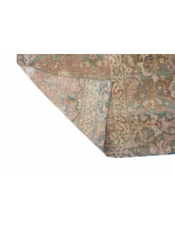 Vintage Washed Out Small Rug Fragment - 2`8″ x 3`6″