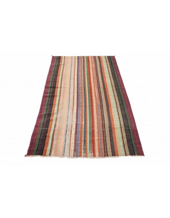 Striped Vintage Decorative Rug - 3`0″ x 6`11″