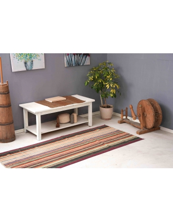 Striped Vintage Decorative Rug - 3`0″ x 6`11″