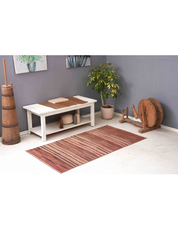Vintage Striped Kilim Rug - 2`11″ x 5`7″
