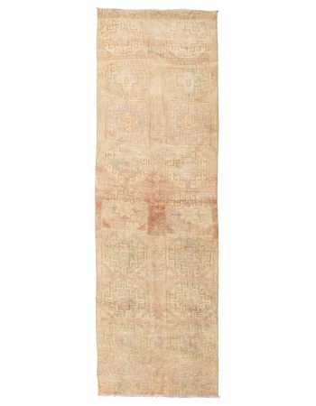 Vintage Washed Out Runner Rug - 2`10″ x 9`10″