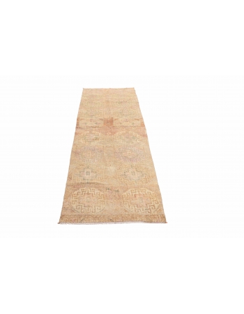 Vintage Washed Out Runner Rug - 2`10″ x 9`10″