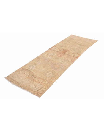 Vintage Washed Out Runner Rug - 2`10″ x 9`10″