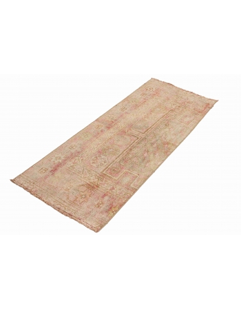 Vintage Washed Out Vintage Rug - 2`1″ x 5`5″