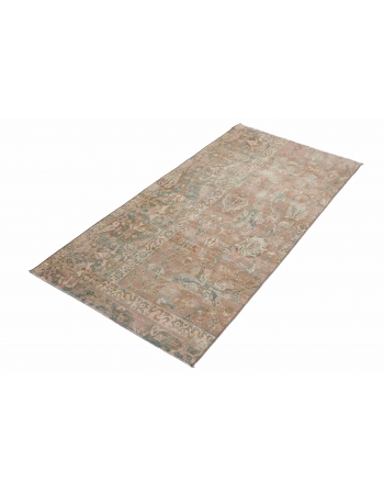 Small Vintage Washed Out Rug Fragment - 2`8″ x 5`5″