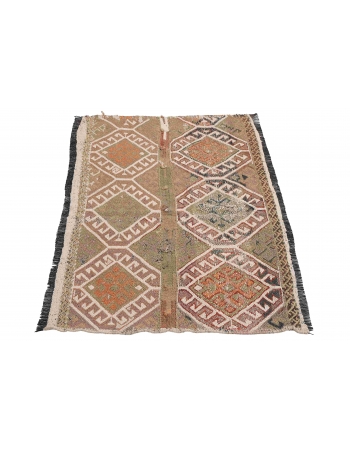 Small Decorative Vintage Kilim Rug - 2`7″ x 4`0″