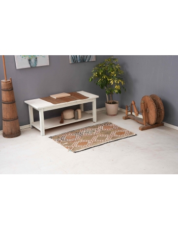 Small Decorative Vintage Kilim Rug - 2`7″ x 4`0″