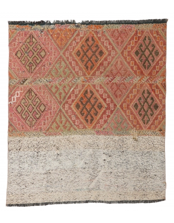 Decorative Vintage Kilim Rug - 3`9″ x 4`0″
