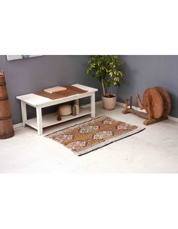 Small Decorative Vintage Kilim Rug - 2`10″ x 4`3″