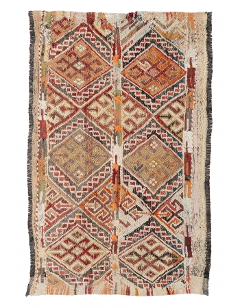 Vintage Small Decorative Kilim Rug - 2`6″ x 4`1″
