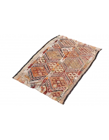 Vintage Small Decorative Kilim Rug - 2`6″ x 4`1″