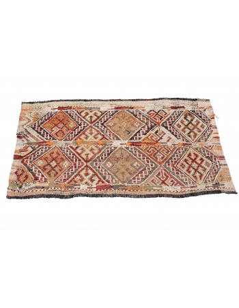 Vintage Small Decorative Kilim Rug - 2`6″ x 4`1″