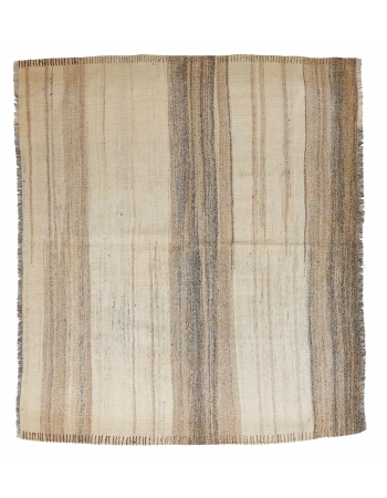 Vintage Modern Decorative Kilim Rug - 5`1″ x 6`1″