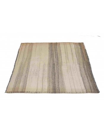 Vintage Modern Decorative Kilim Rug - 5`1″ x 6`1″
