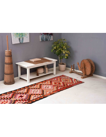 Vintage Decorative Herki Kilim Runner - 2`10″ x 8`10″