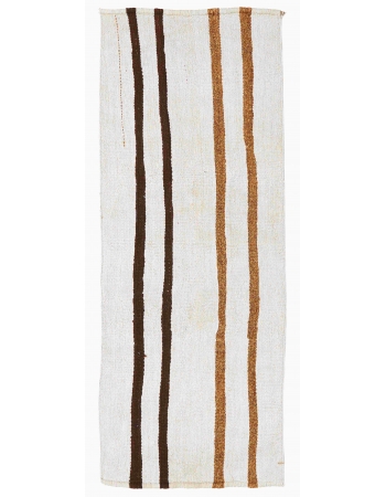 Small Striped Vintage Hemp Kilim Rug - 1`9″ x 4`9″