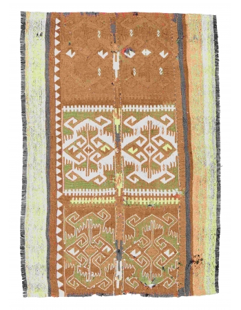Vintage Decorative Small Kilim Rug - 3`1″ x 4`5″