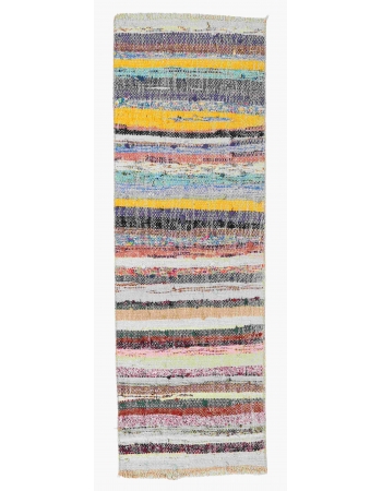 Vintage Decorative Small Rag Rug - 1`6″ x 4`7″