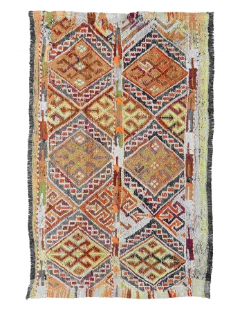 Vintage Small Decorative Kilim Rug - 2`6″ x 4`1″
