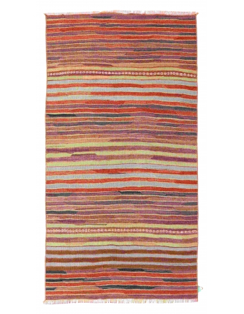 Vintage Striped Kilim Rug - 2`11″ x 5`7″