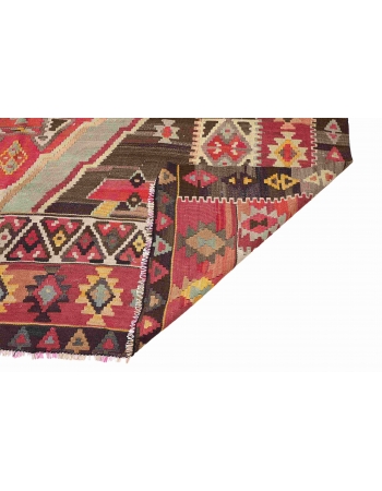 Large Vintage Turkish Kilim Rug - 7`7″ x 14`1″