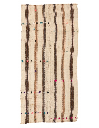 Vintage Striped Modern Kilim Rug - 2`7″ x 5`11″